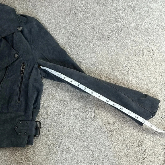 BLANK NYC Elliot Faux Suede Moto Jacket Size XS Petite - Picture 11 of 11